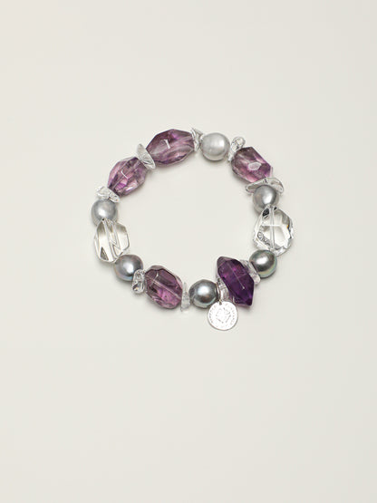 Rose quartz crystal bracelet