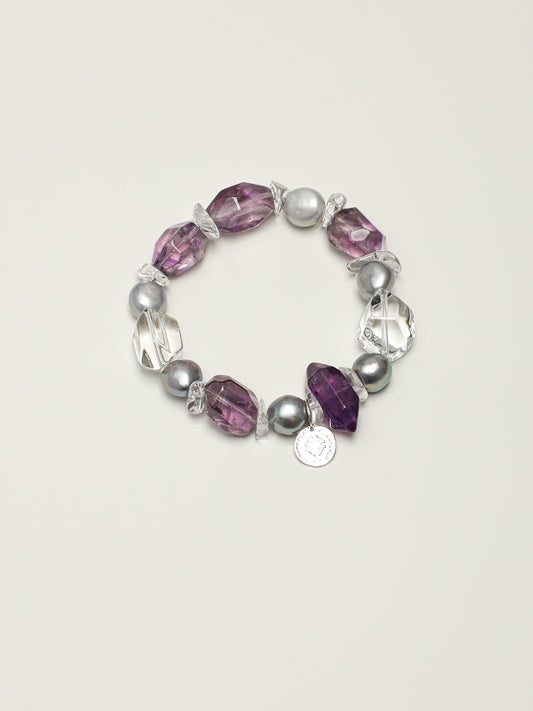 Rose quartz crystal bracelet