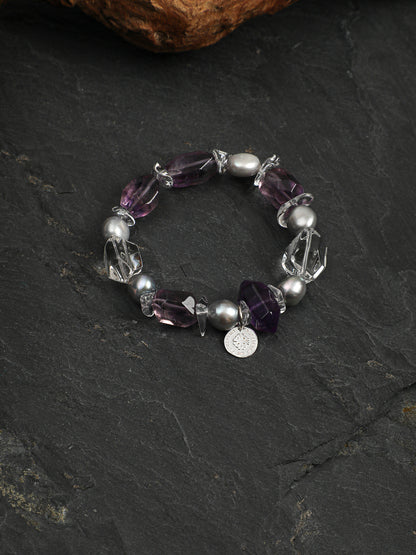 Rose quartz crystal bracelet