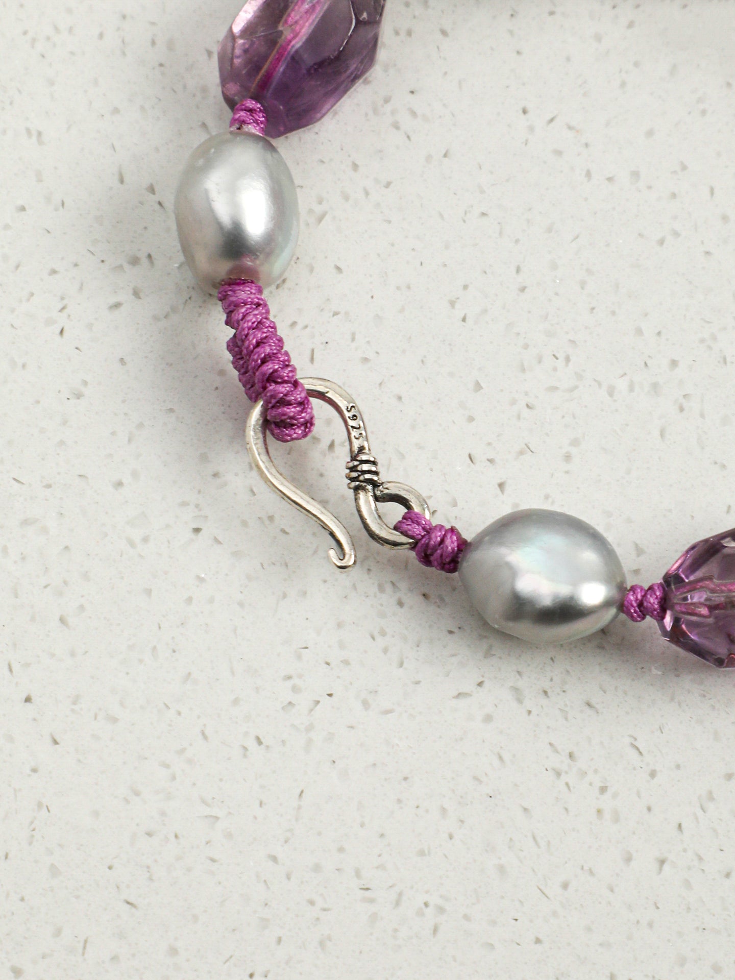 Rose quartz crystal bracelet