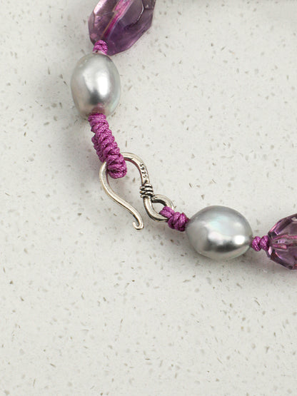 Rose quartz crystal bracelet