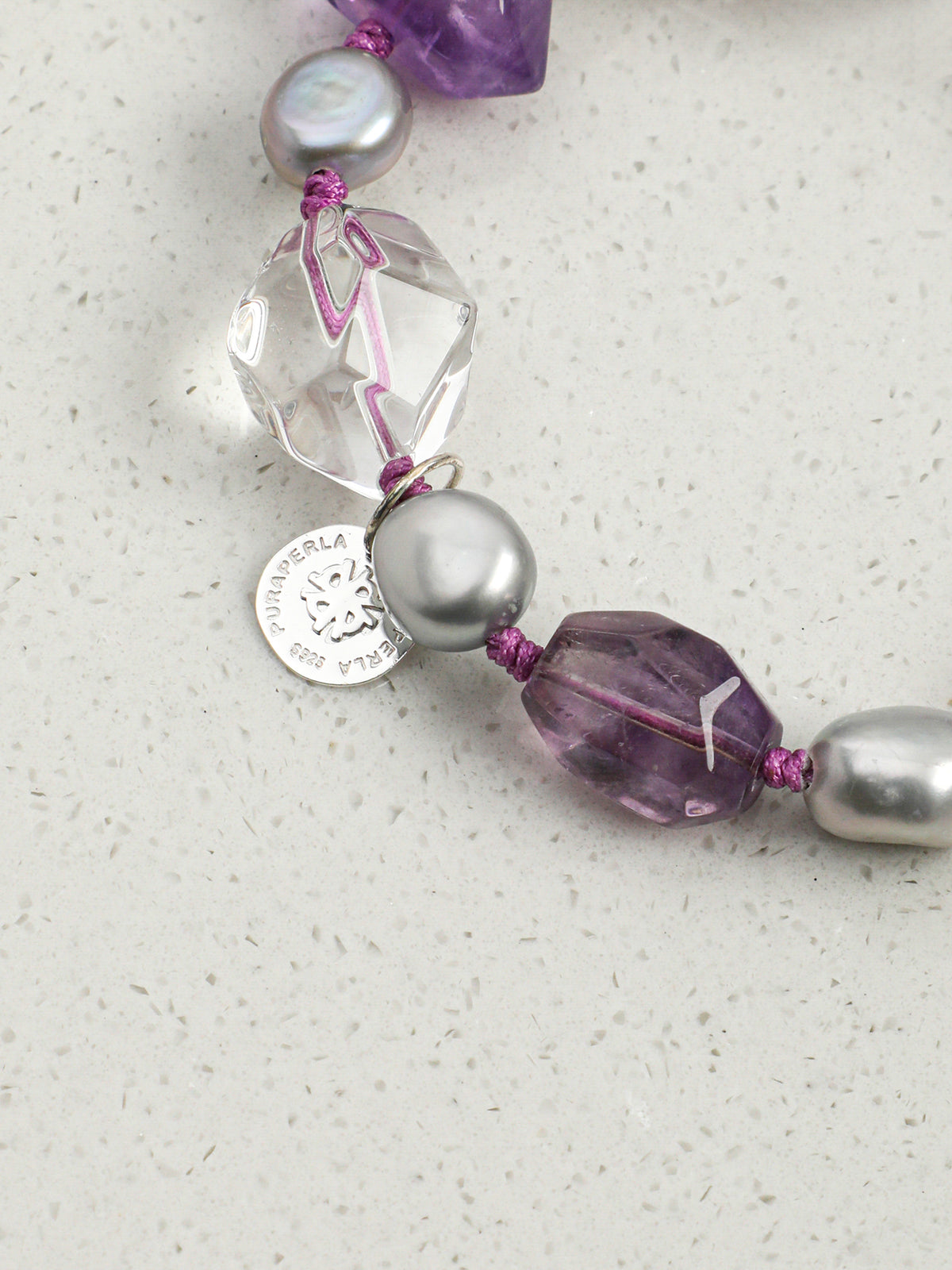 Rose quartz crystal bracelet