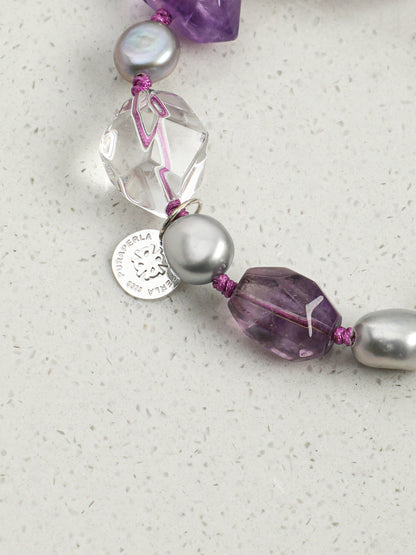 Rose quartz crystal bracelet